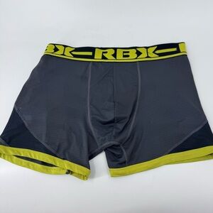 RBX Gray and Yellow Boxer Briefs Performance Fit
